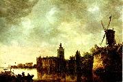 Jan van Goyen slottet montfort oil on canvas